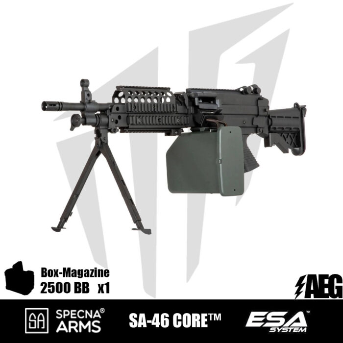 Specna Arms SA-46 CORE™ LMG Airsoft Tüfeği Siyah