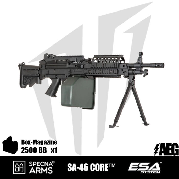 Specna Arms SA-46 CORE™ LMG Airsoft Tüfeği Siyah