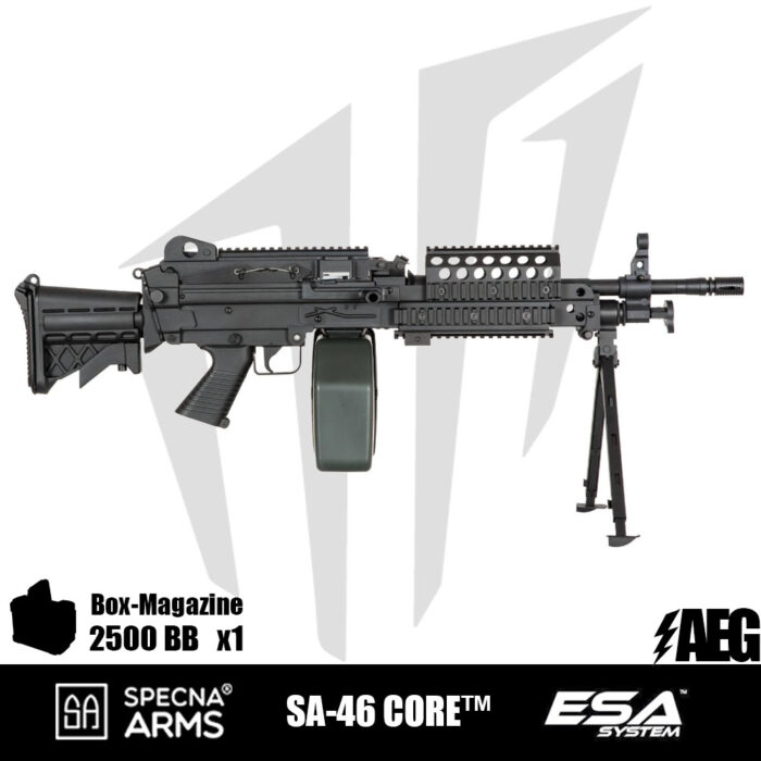 Specna Arms SA-46 CORE™ LMG Airsoft Tüfeği Siyah