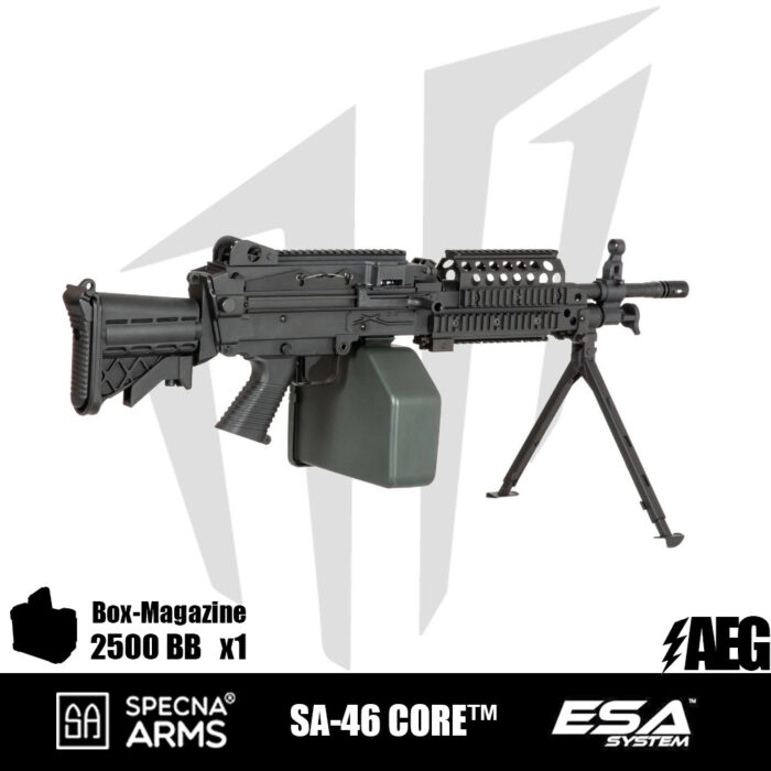 Specna Arms SA-46 CORE™ LMG Airsoft Tüfeği Siyah