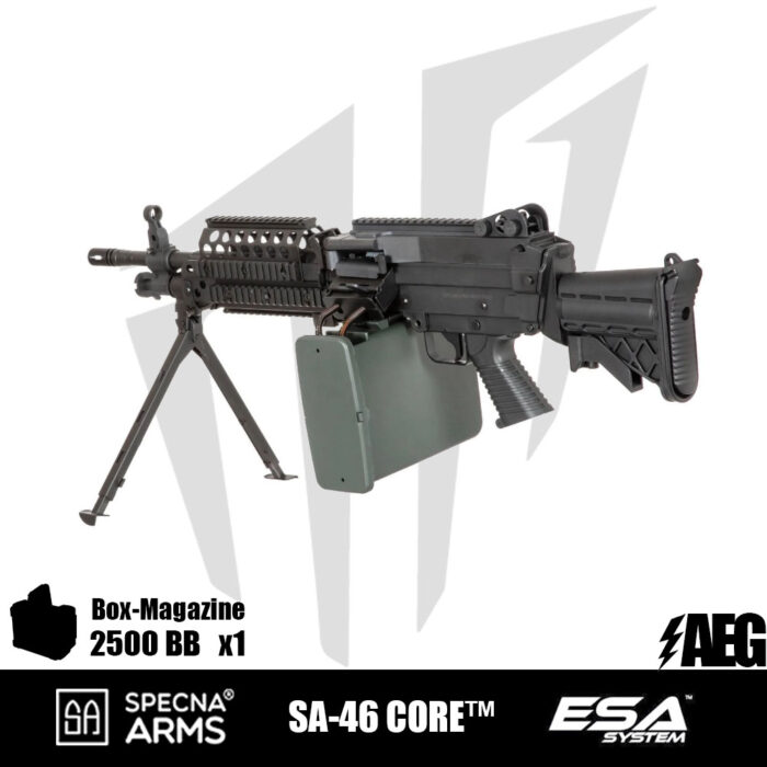 Specna Arms SA-46 CORE™ LMG Airsoft Tüfeği Siyah