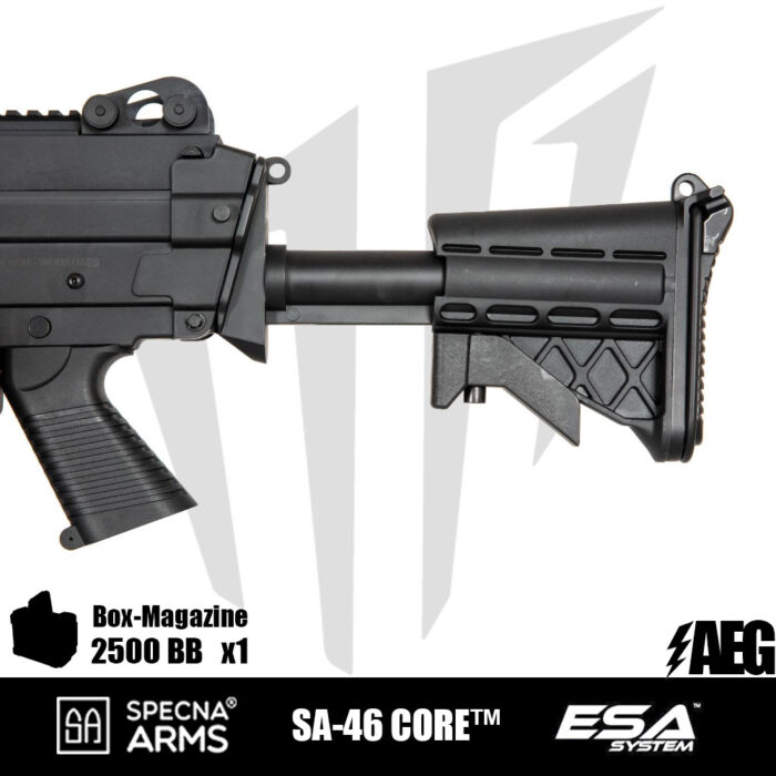 Specna Arms SA-46 CORE™ LMG Airsoft Tüfeği Siyah