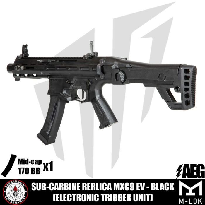 G&G Sub MXC9 EV Airsoft Tüfeği Siyah
