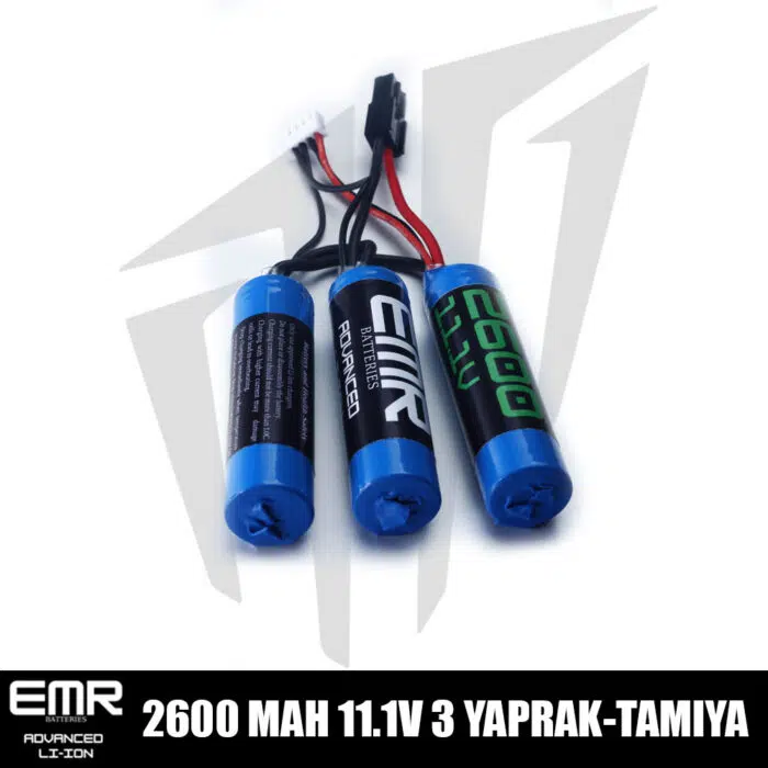 EMR 11.1V 2600 mAh 3 Yaprak Tamiya Lithium-Ion Pil
