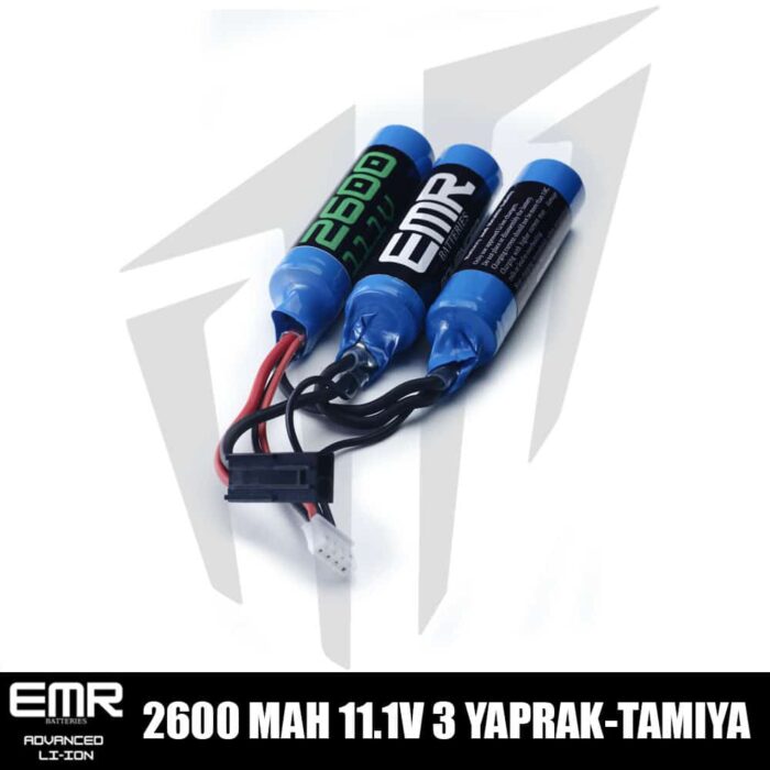EMR 11.1V 2600 mAh 3 Yaprak Tamiya Lithium-Ion Pil