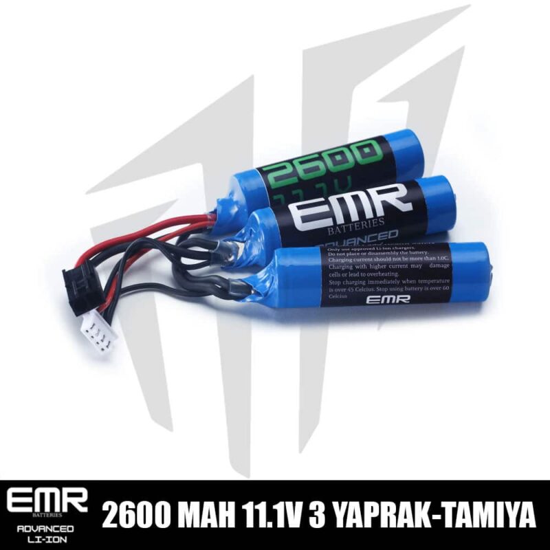 EMR 11.1V 2600 mAh 3 Yaprak Tamiya Lithium-Ion Pil