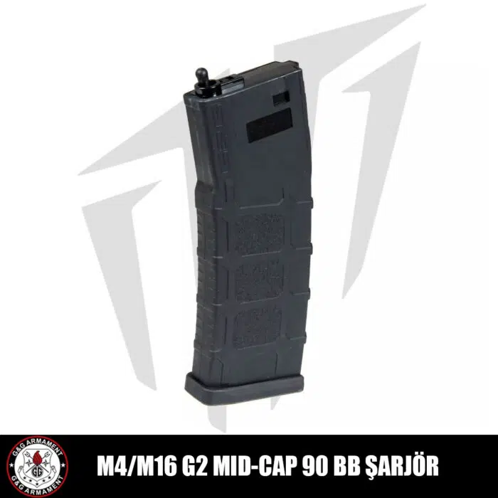 G&G M4/M16 Replikaları için G2 Mid-Cap 90’lık Airsoft Şarjörü Siyah