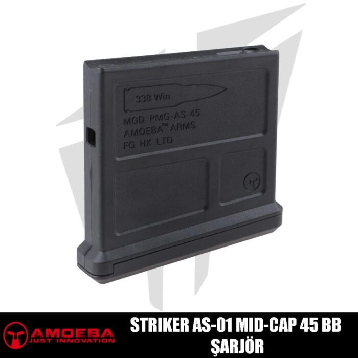 Amoeba Mid-Cap 45 BB Striker AS-01 Airsoft Şarjörü Siyah