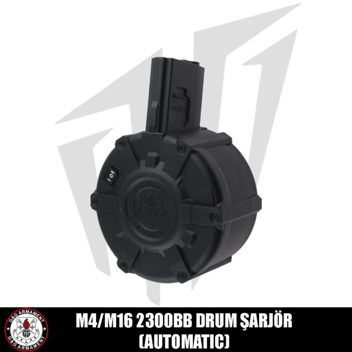 G&G M4/M16 Tüfekler için 2300 BB Drum Airsoft Şarjörü – Otomatik