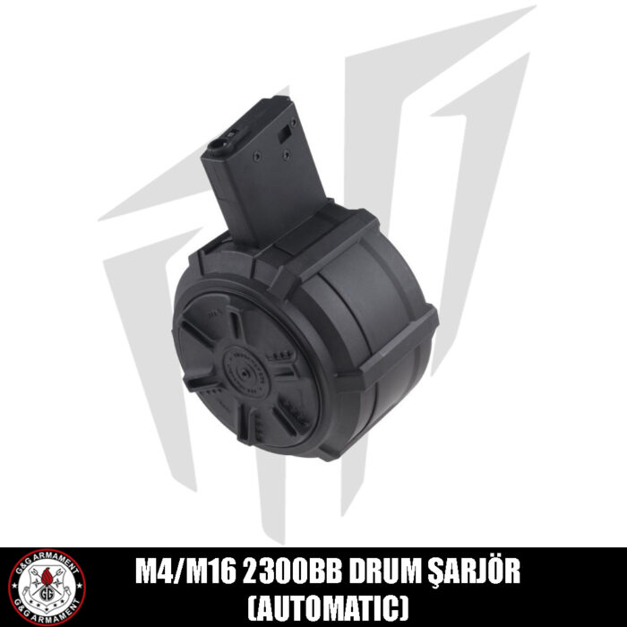 G&G M4/M16 Tüfekler için 2300 BB Drum Airsoft Şarjörü – Otomatik