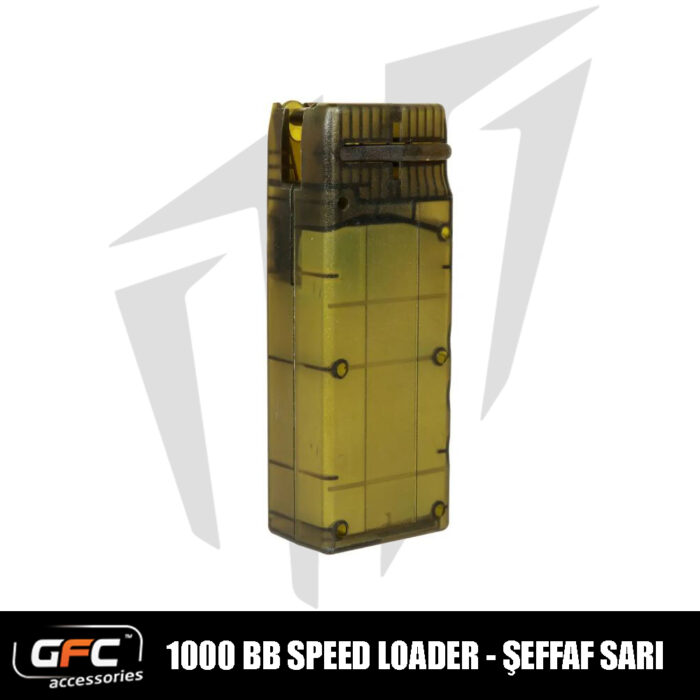 GFC M4/M16 Şerjörlere Uyumlu 1000BB Kapasiteli Speed Loader – Şeffaf Sarı