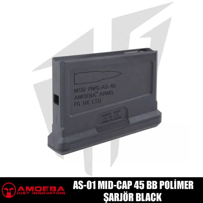 Amoeba Short Mid-Cap 45 BB Striker AS-01 Airsoft Şarjörü Siyah