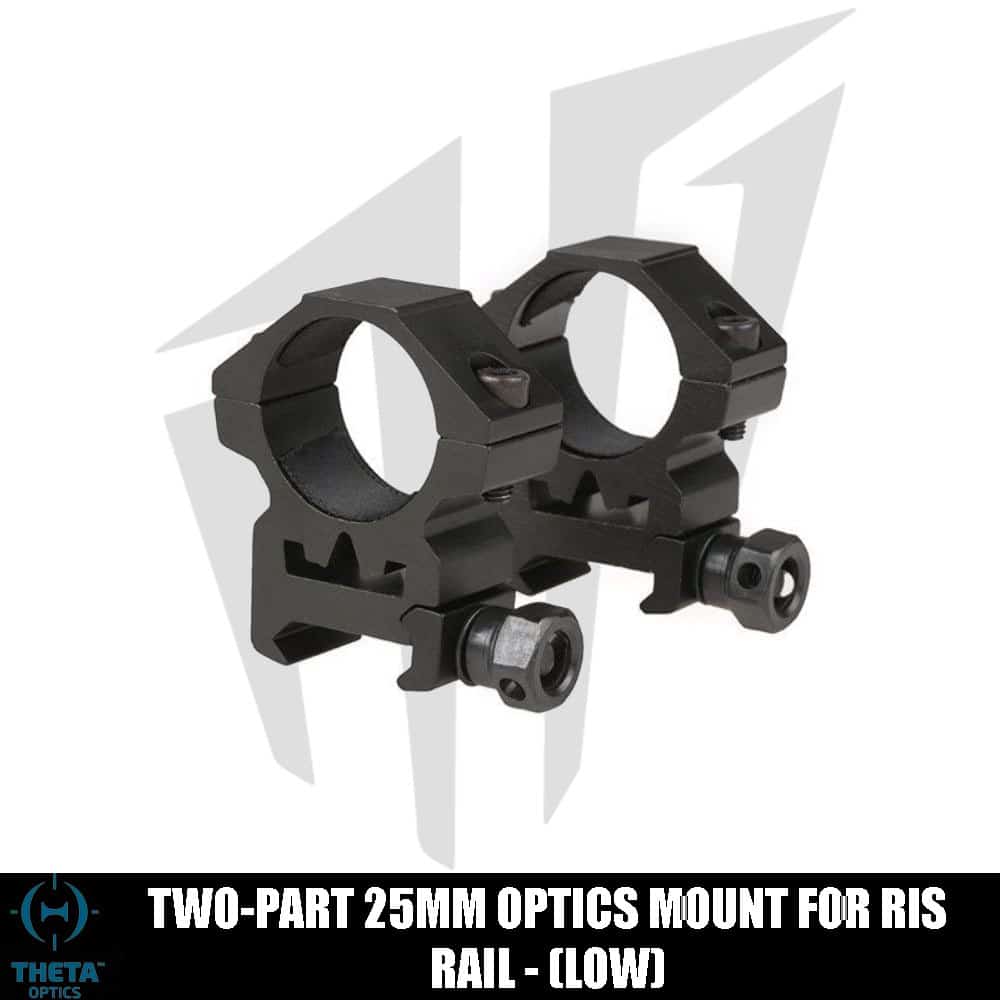 Two-Part 25mm Optics Mount For RIS Rail (Low)