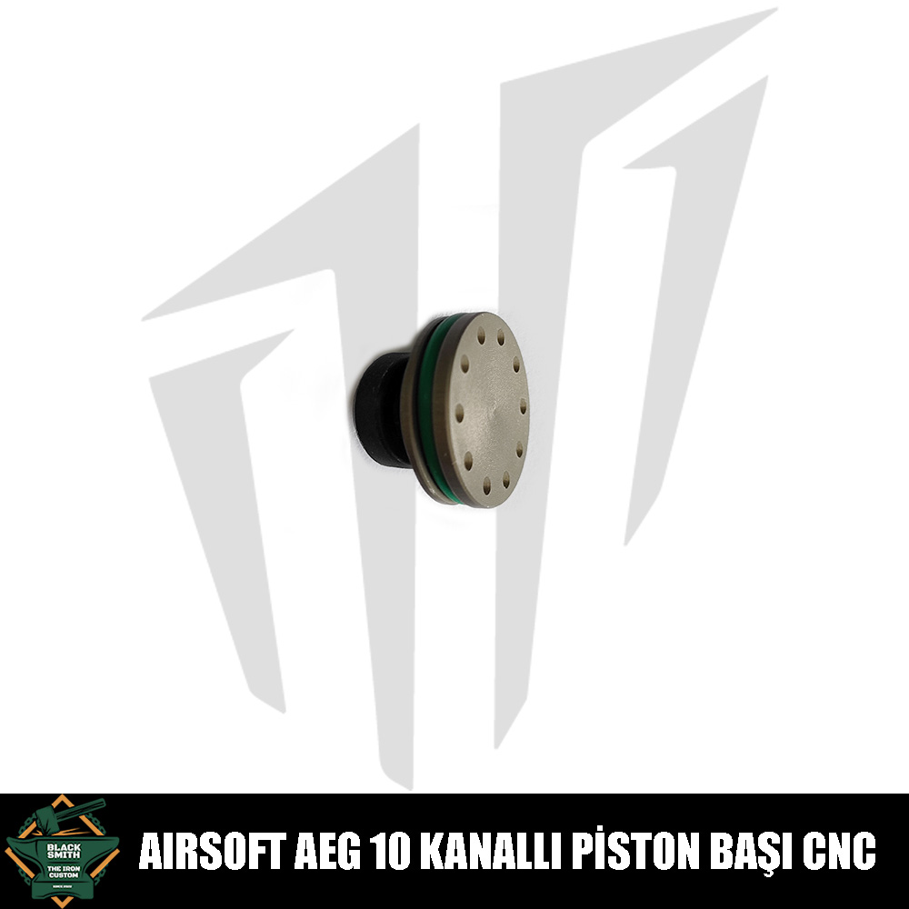 BlackSmith Custom AEG 10 Kanallı Airsoft Piston Başı CNC