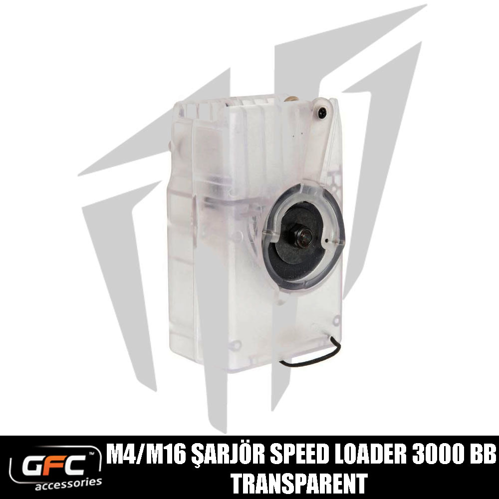 GFC M4/M16 Şarjörleri için Vinçli ve Konteynerli Speed loader – Şeffaf