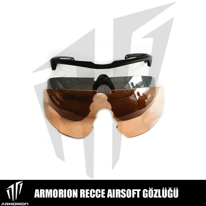 Armorion Recce Airsoft Gözlüğü – 3 Lens