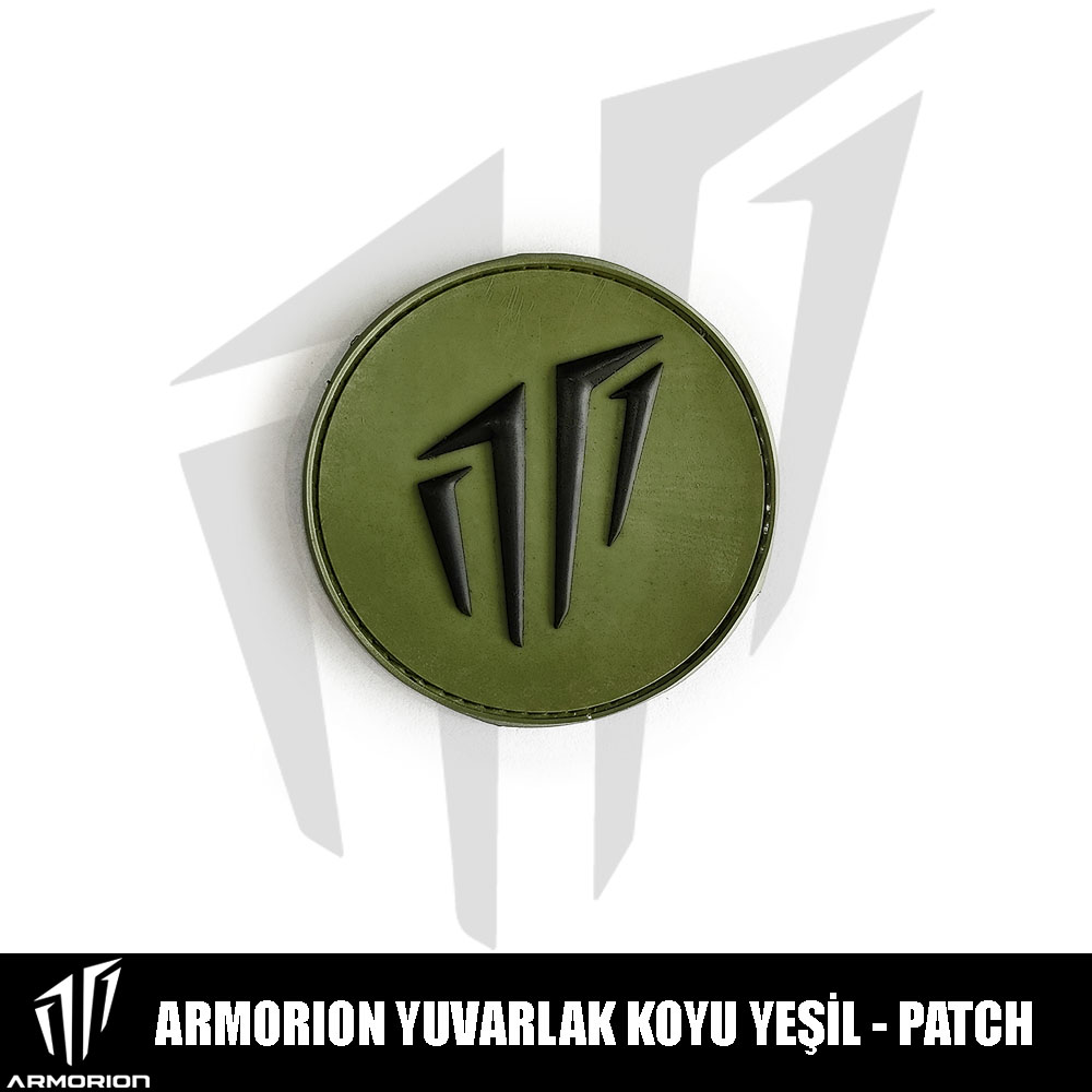 Armorion Yuvarlak Koyu Yeşil Patch