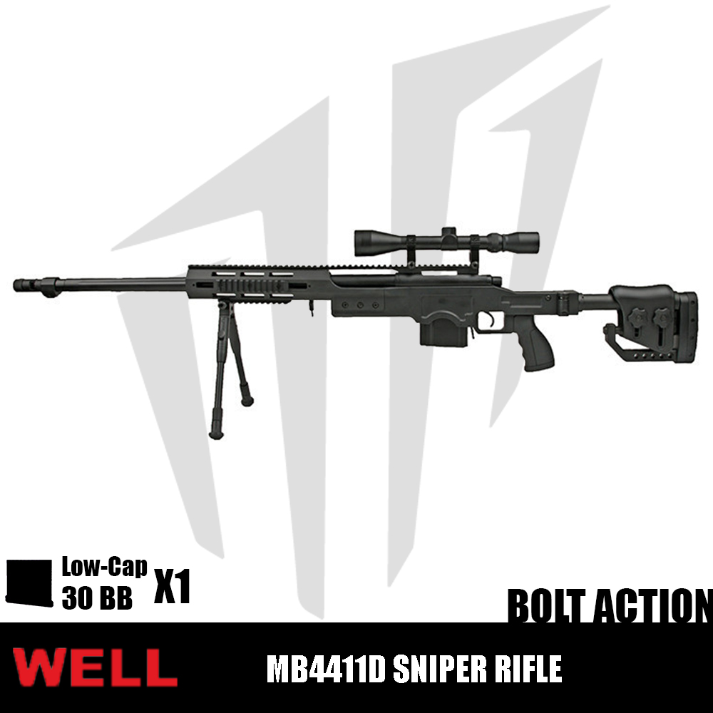 Well MB4411D Sniper Dürbünlü Airsoft Tüfeği – Siyah