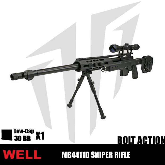 Well MB4411D Sniper Dürbünlü Airsoft Tüfeği – Siyah