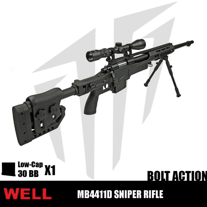 Well MB4411D Sniper Dürbünlü Airsoft Tüfeği – Siyah