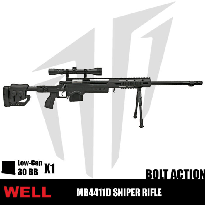 Well MB4411D Sniper Dürbünlü Airsoft Tüfeği – Siyah