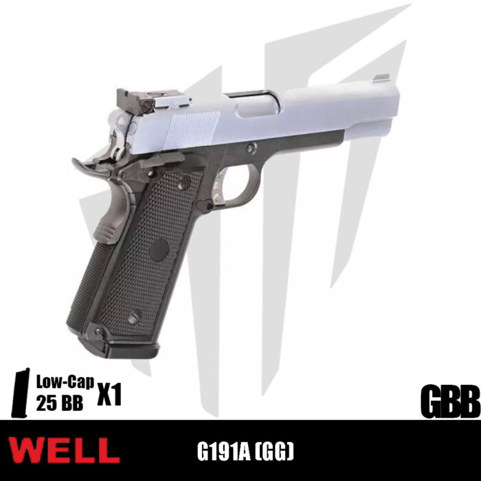 WELL G191A (GG) Airsoft Tabanca - Gümüş Siyah
