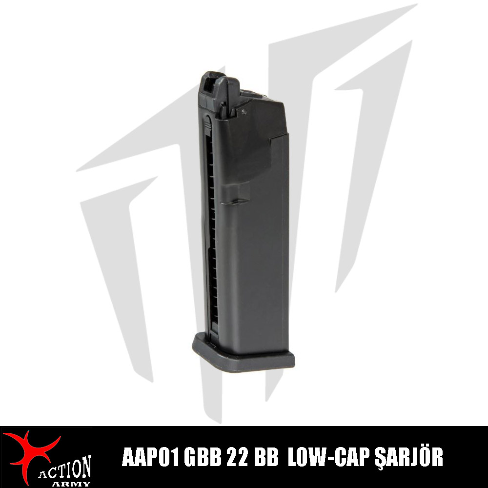 Action Army AAP01 GBB Airsoft Tabancalar İçin Green Gas 22 BB'lik Low-Cap Airsoft Şarjör