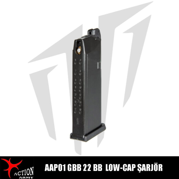 Action Army AAP01 GBB Airsoft Tabancalar İçin Green Gas 22 BB'lik Low-Cap Airsoft Şarjör