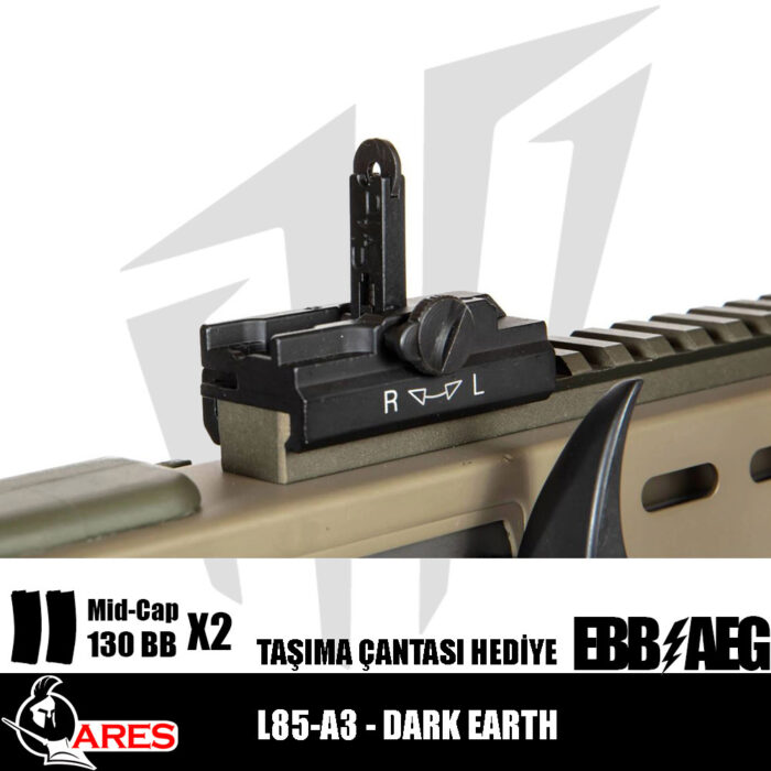 Ares L85-A3 – Dark Earth Airsoft Tüfeği (Standart Versiyon)