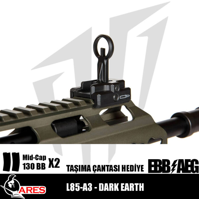 Ares L85-A3 – Dark Earth Airsoft Tüfeği (Standart Versiyon)