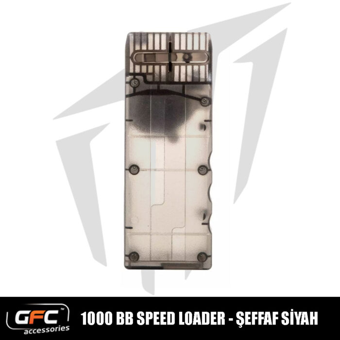 GFC M4/M16 Şerjörlere Uyumlu 1000BB Kapasiteli Speed Loader – Şeffaf Siyah