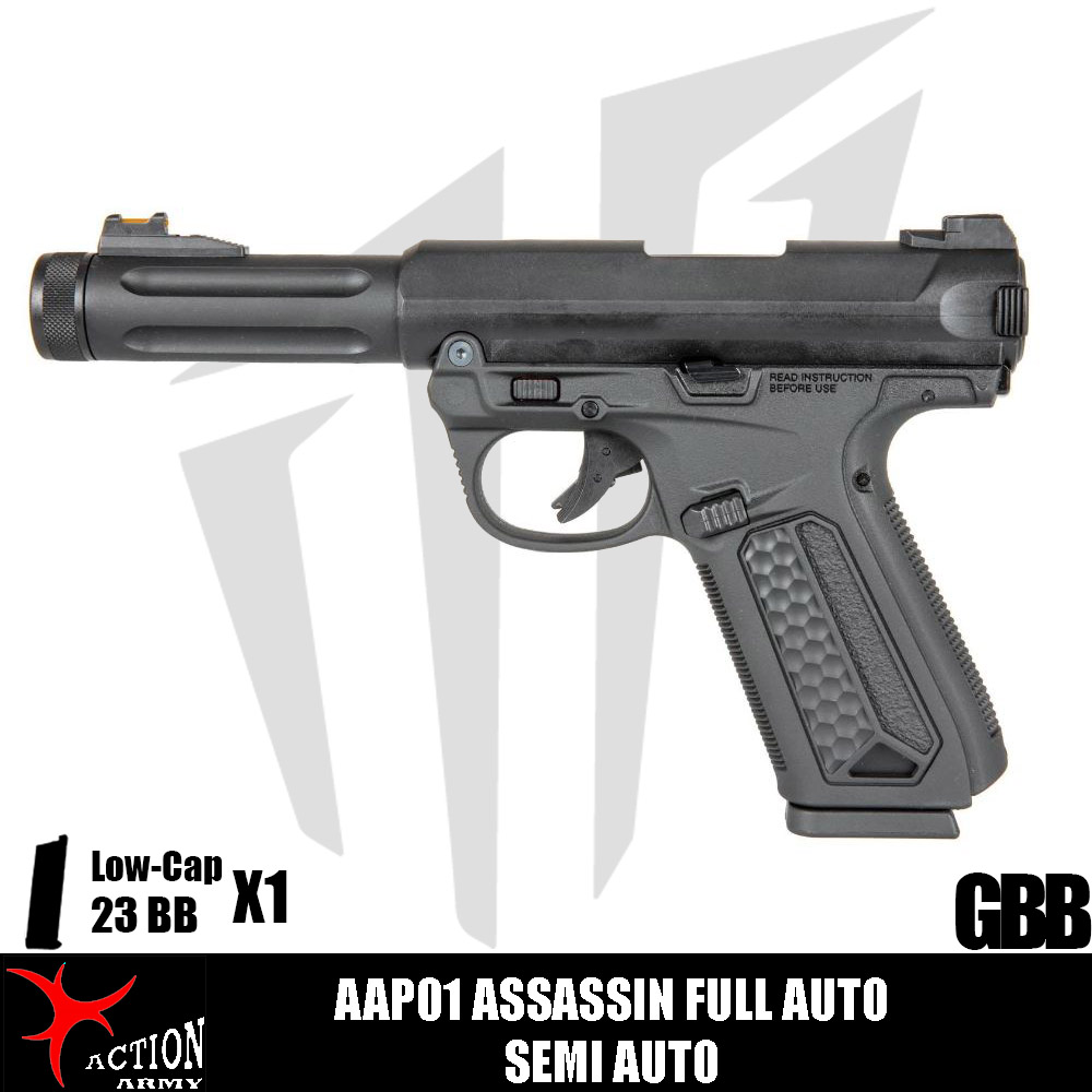 AAP01 Assassin Tam Otomatik / Yarı Otomatik Airsoft Tabanca - Siyah