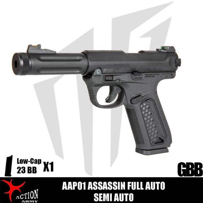 AAP01 Assassin Tam Otomatik / Yarı Otomatik Airsoft Tabanca - Siyah