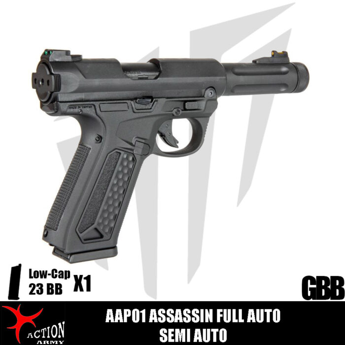 AAP01 Assassin Tam Otomatik / Yarı Otomatik Airsoft Tabanca - Siyah