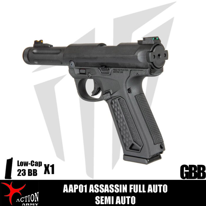 AAP01 Assassin Tam Otomatik / Yarı Otomatik Airsoft Tabanca - Siyah