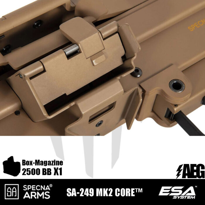 Specna Arms SA-249 MK2 CORE™ LMG Airsoft Tüfeği – Tan