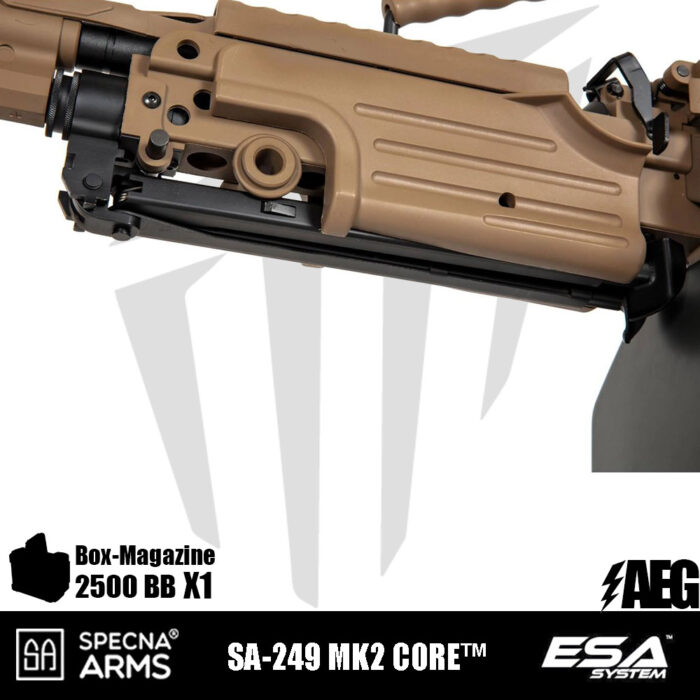 Specna Arms SA-249 MK2 CORE™ LMG Airsoft Tüfeği – Tan