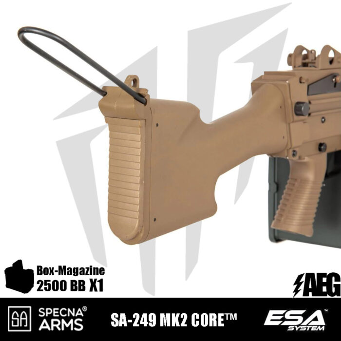 Specna Arms SA-249 MK2 CORE™ LMG Airsoft Tüfeği – Tan