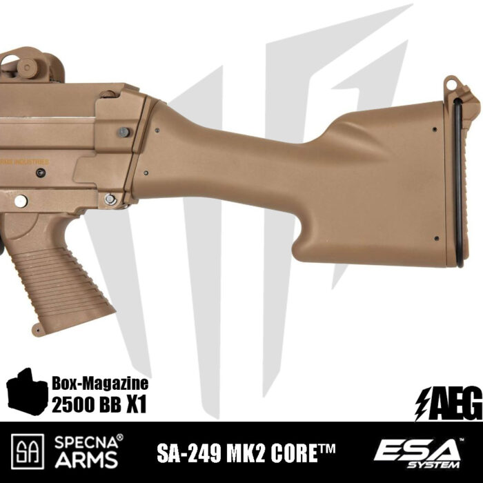 Specna Arms SA-249 MK2 CORE™ LMG Airsoft Tüfeği – Tan