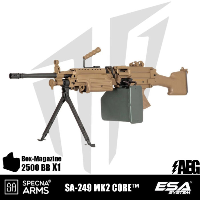 Specna Arms SA-249 MK2 CORE™ LMG Airsoft Tüfeği – Tan