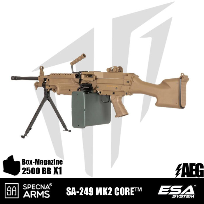 Specna Arms SA-249 MK2 CORE™ LMG Airsoft Tüfeği – Tan