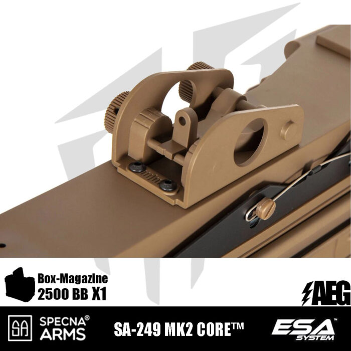 Specna Arms SA-249 MK2 CORE™ LMG Airsoft Tüfeği – Tan