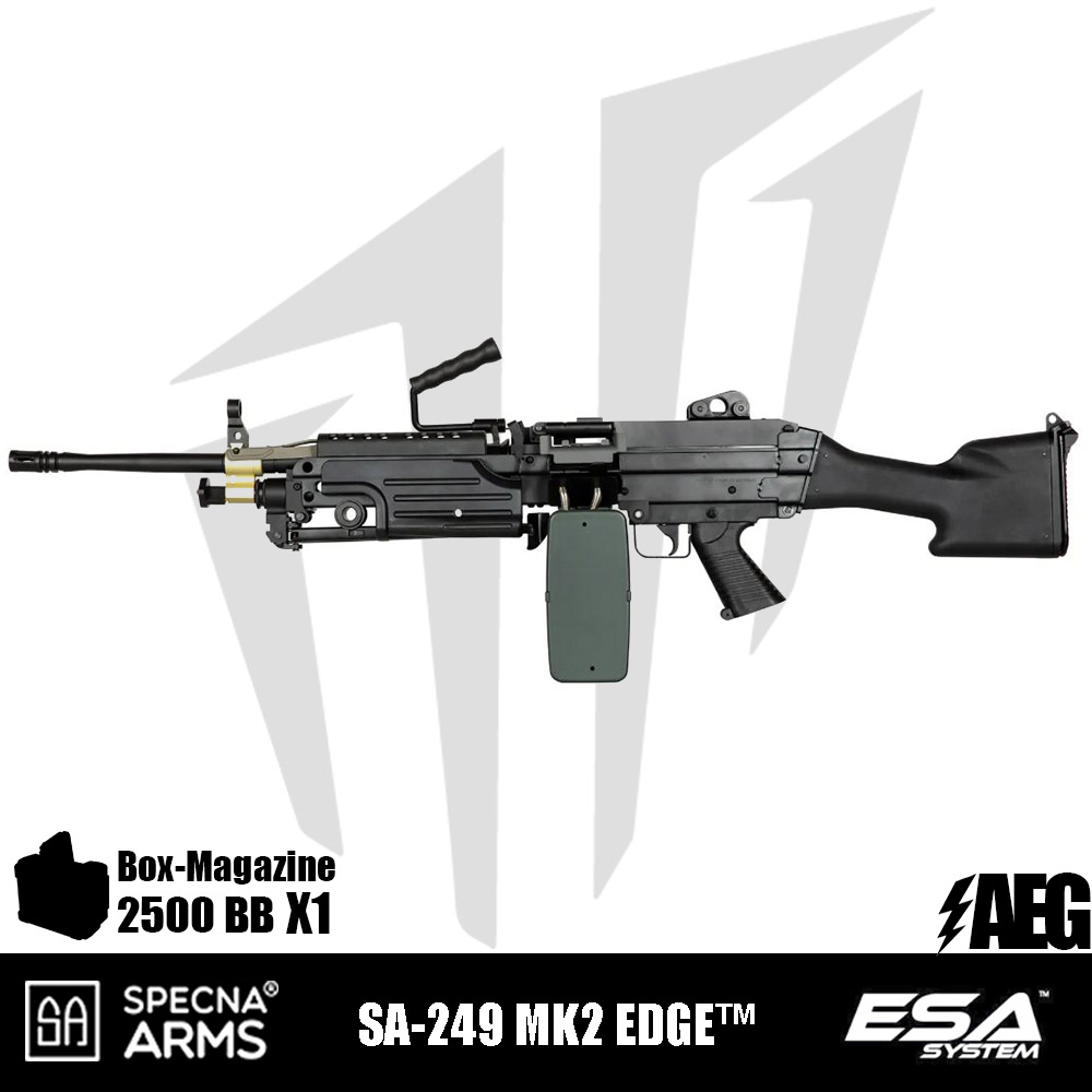 Specna Arms SA-249 MK2 EDGE™ LMG Airsoft Tüfeği – Siyah