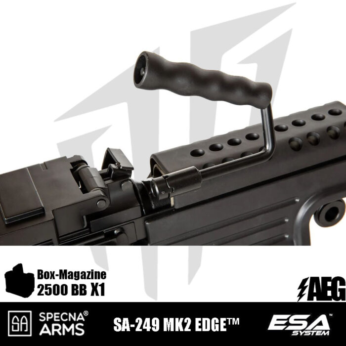 Specna Arms SA-249 MK2 EDGE™ LMG Airsoft Tüfeği – Siyah