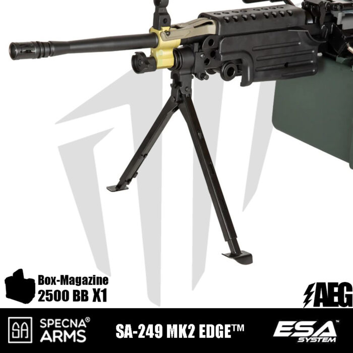 Specna Arms SA-249 MK2 EDGE™ LMG Airsoft Tüfeği – Siyah