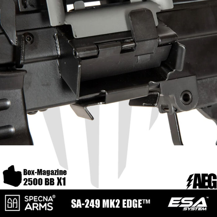 Specna Arms SA-249 MK2 EDGE™ LMG Airsoft Tüfeği – Siyah