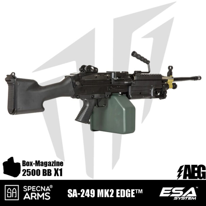 Specna Arms SA-249 MK2 EDGE™ LMG Airsoft Tüfeği – Siyah