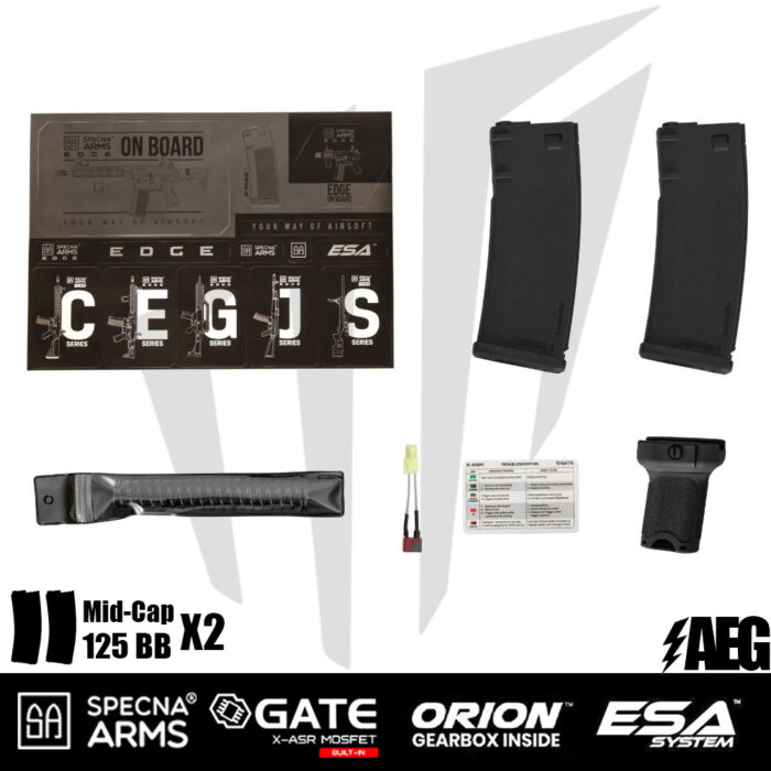 Specna Arms SA-E05 EDGE™ Airsoft Tüfeği – Light Ops Stock – Siyah