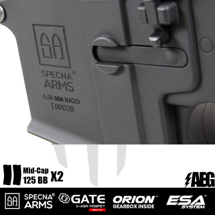 Specna Arms SA-E09-RH EDGE 2.0™ Airsoft Tüfeği Heavy Ops Stock – Siyah