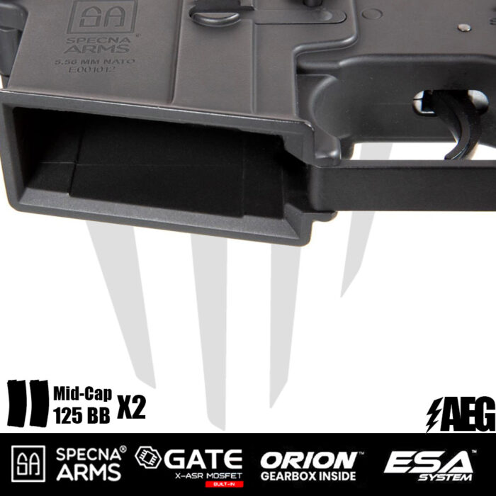 Specna Arms SA-E09-RH EDGE 2.0™ Airsoft Tüfeği Heavy Ops Stock – Siyah